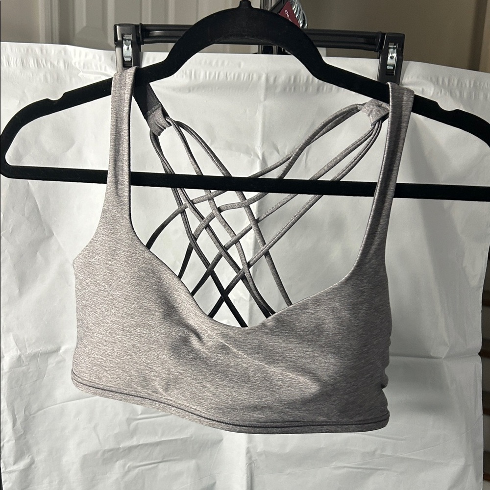 Lululemon Gray Strappy Sports Bra size 8